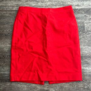 Red J. Crew Pencil Skirt Size 8